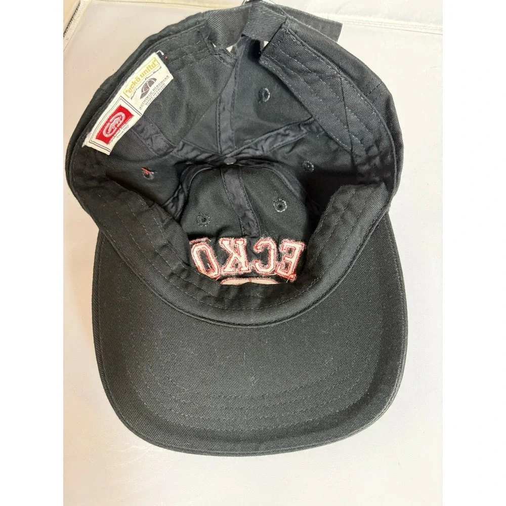 ECKO Unltd Rhino 1972 Baseball Cap Hat Polo Style Black Red Y2K Urban Wear NWT